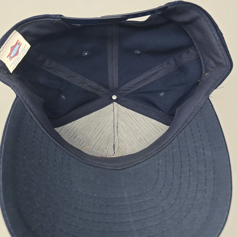 NISSIN Top Gun black cap hat, adjustable.‎ Vintage.